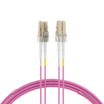 Duplex Jumper LC-LC 50/125µ, OM4, LSZH, erika violett, 2.0mm, 10m