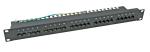 ISDN Patchpanel 19" 1HE 25Port, ungeschirmt, Cat.3, schwarz