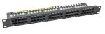 ISDN Patchpanel 19" 1HE 50Port, ungeschirmt, Cat.3, schwarz