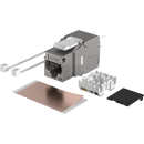 RJ45 Keystone Slimline, Cat.6A, Zinkdruckguss