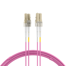 Duplex Jumper LC-LC 50/125µ, OM4, LSZH, erika violett, 2.0mm, 0,5m