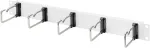 19" Kabelmanager 1HE - frontseitig, 5x Metall Kabelbügel 44 x 55mm